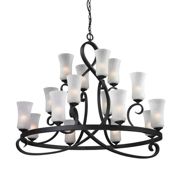 Filament Design Lawrence 16-Light Cafe Bronze Incandescent Ceiling Chandelier