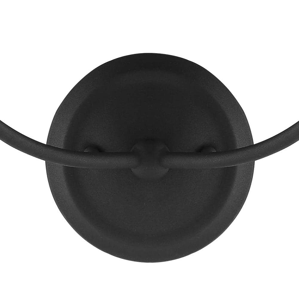 Sylvan Black Forged 2-Light Sconce with White Silk Shade