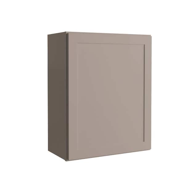 Hampton Bay Courtland 24 in. W x 12 in. D x 30 in. H Assembled Shaker Wall Kitchen Cabinet in Sterling Gray