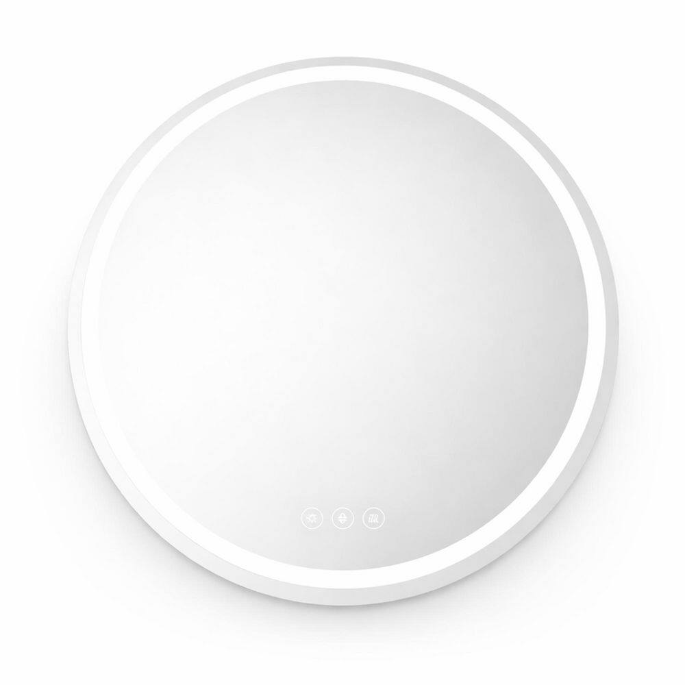 36 in. W x 36 in. H Round Frameless LED Lighted Antifog Dimmable 3-Color Touch Wall Mount Bathroom Vanity Mirror price history on PriceWatchPro