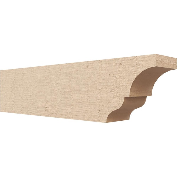 Ekena Millwork 4-in. x 6-in. x 24-in. Asheboro Woodgrain, Primed Tan Timberthane Polyurethane Rafter Tail Brace