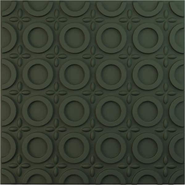 Ekena Millwork 19-5/8"W x 19-5/8"H Abstract EnduraWall Decorative 3D Wall Panel, Satin Hunt Club Green (Covers 2.67 Sq.Ft.)