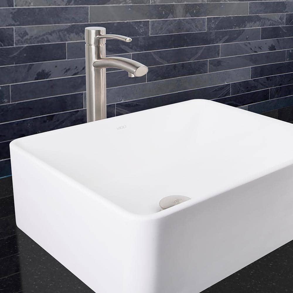 Elegant Brushed Nickel Single-Hole Vessel Bathroom Faucet