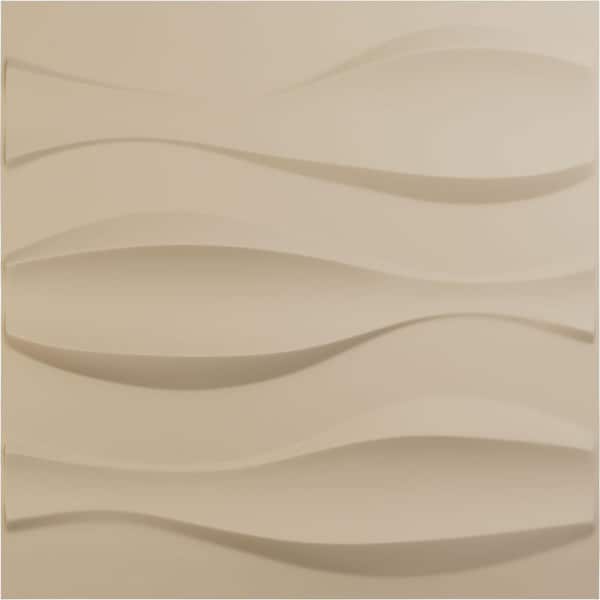 Ekena Millwork 19 5/8 in. x 19 5/8 in. Thompson EnduraWall Decorative 3D Wall Panel, Smokey Beige (Covers 2.67 Sq. Ft.)
