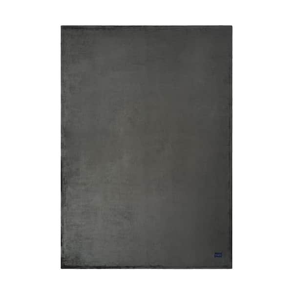 French Connection Charcoal Plush 50 in x 70 in Throw Blanket
