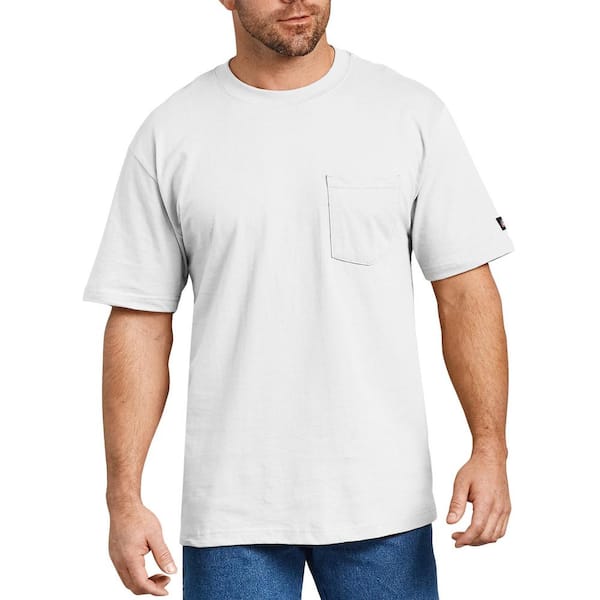 Dickies Men's Large White Pocket T-Shirt GS407WH-LG - The Dickies Men's Large White Pocket T-Shirt GS407WH-LG - The