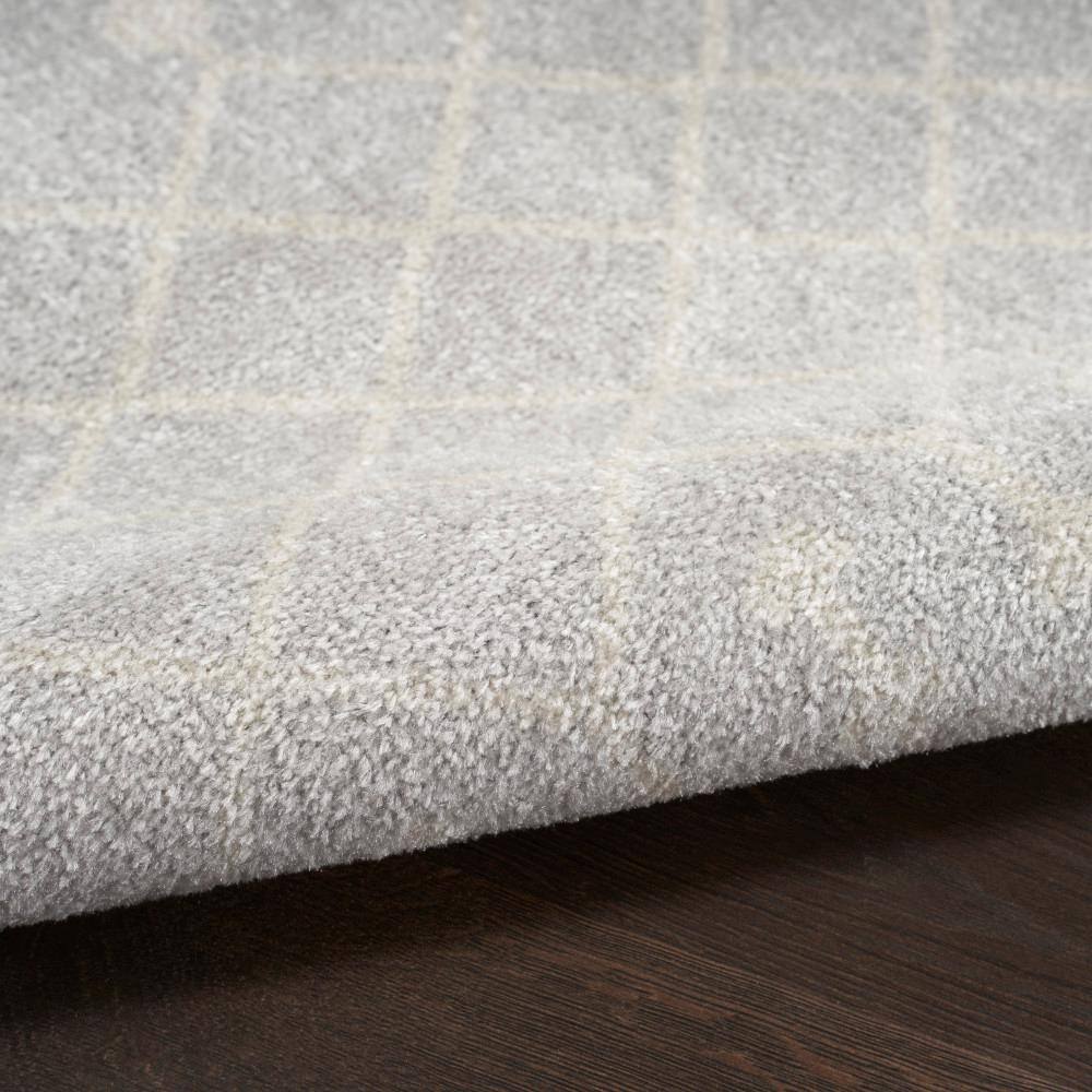 Astra Gray 12' x 15' Synthetic Trellis Washable Rug
