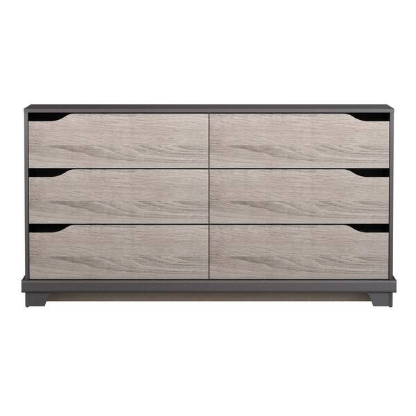 Homestar Waterloo 6-Drawer Java Brown/Sonoma Chest