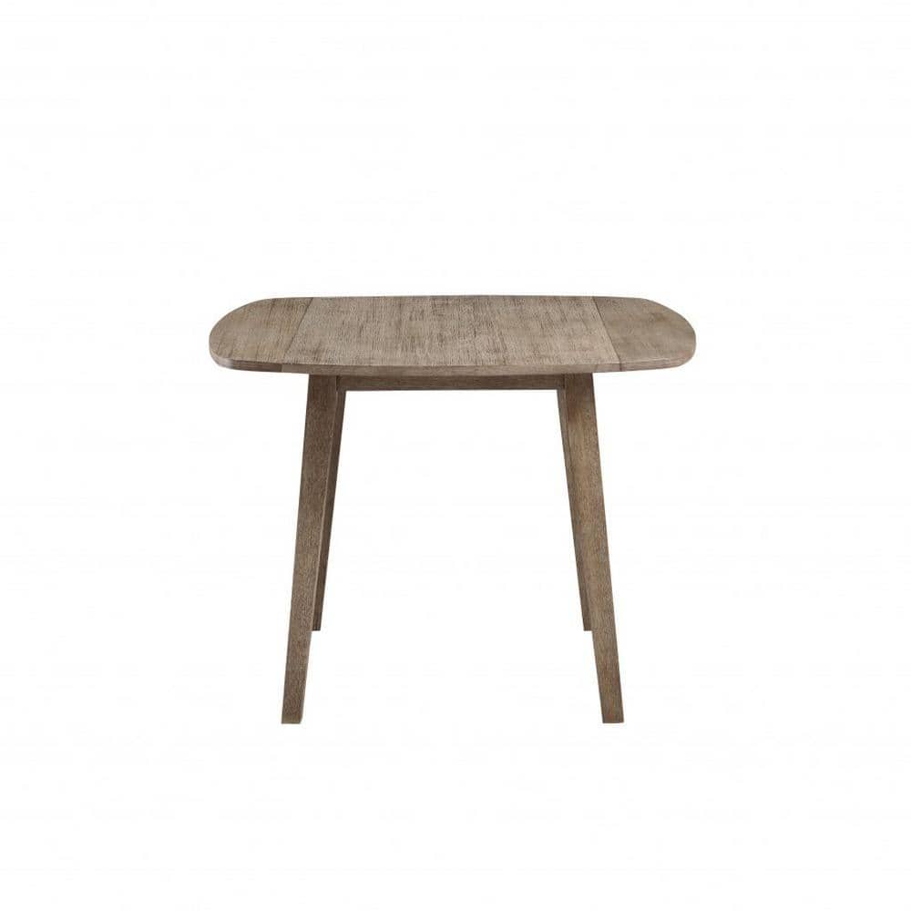 Gray Rubberwood 3-Piece Drop Leaf Dining Set