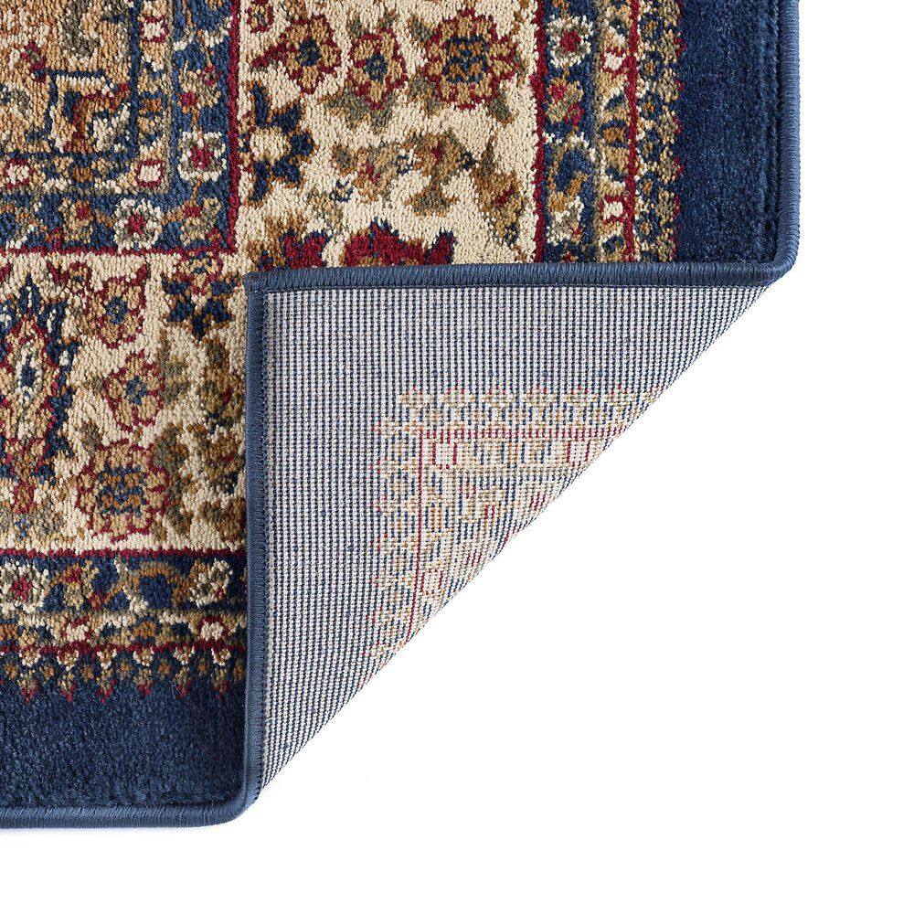 Fiona 9' x 12' Blue Synthetic Reversible Area Rug