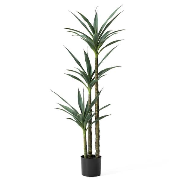 Glitzhome 4.25 ft. Faux Tequila Plants in Pot