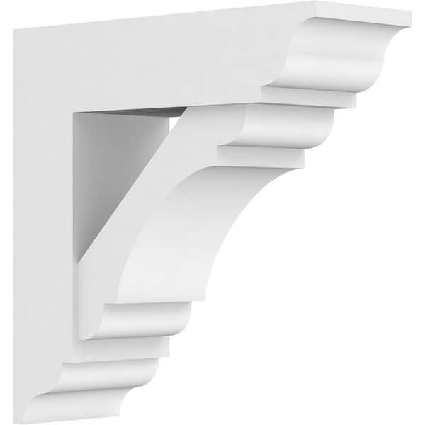 Ekena Millwork Standard Olympic 5 in. W x 16 in. H x 16 in. D Signature Urethane Polyurethane Bracket With Traditional Ends