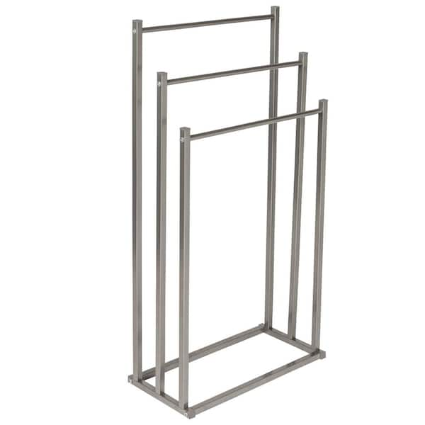 Honey Can Do 11 x 26 Satin Nickel 2 Tier Wire Steel Shower Caddy