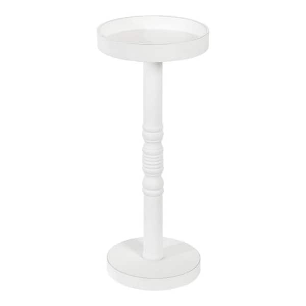 Bellport 9.75 in. White Wood End Table