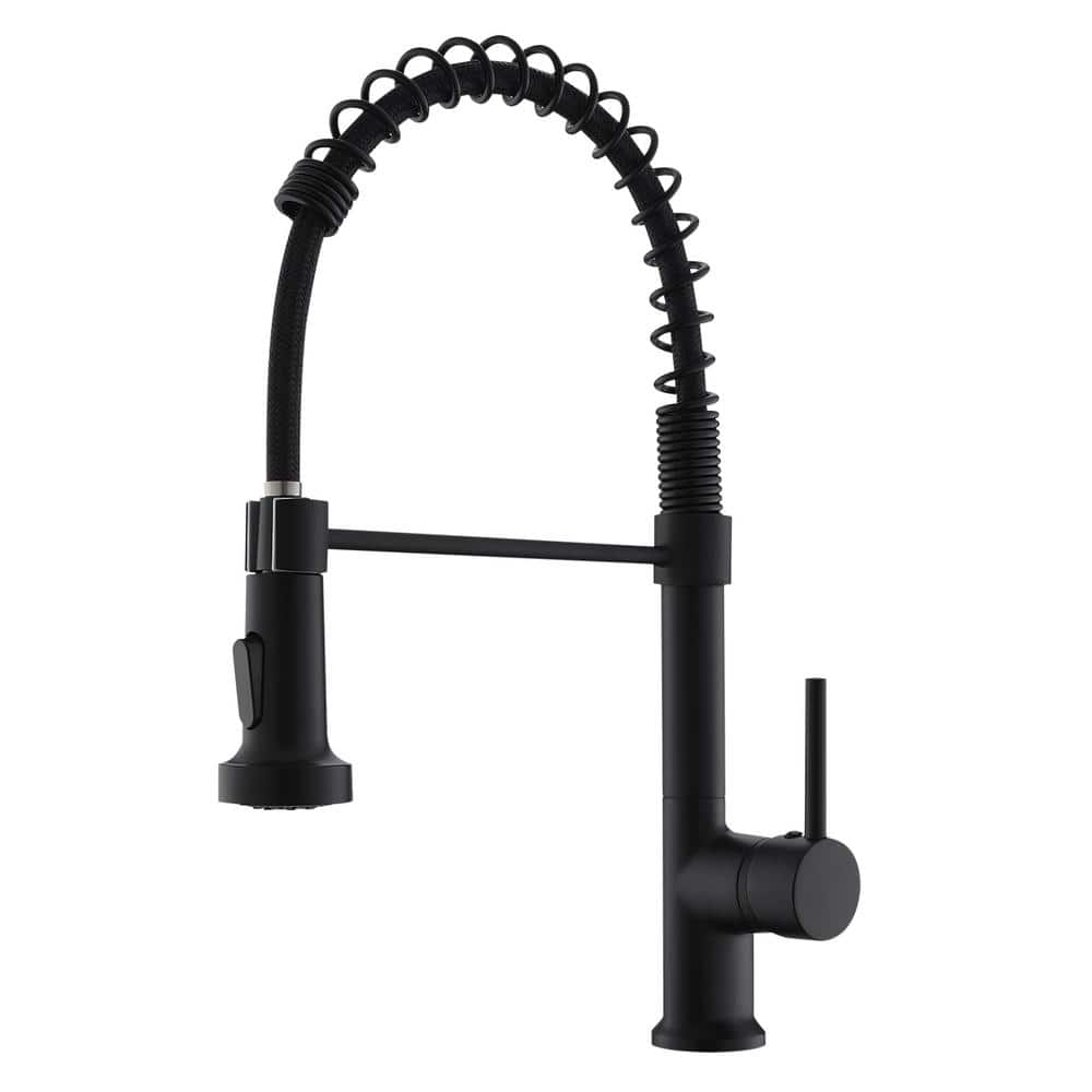 Spring Single Handle Pull Down Sprayer Kitchen Faucet, Modern Kitchen ...