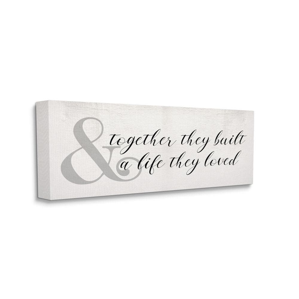 A Life They Loved Rustic Romance with Ampersand by DaphnePolselli Unframed Country Canvas Wall Art Print 17 in. x 40 in -  Stupell Industries, ab-873_cn_17x40