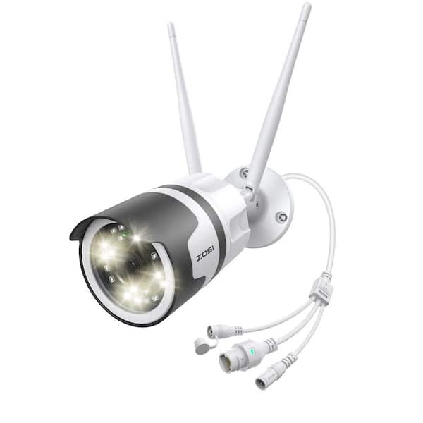 ZOSI 5MP Super HD Wired Indoor/Outdoor Smart Home Security Camera with 2-Way Audio, Color Night Vision