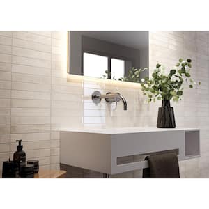 Take Home Tile Sample-Camden Biscotti 2 in. x 5 in. Beige Glossy Ceramic Subway Wall Tile