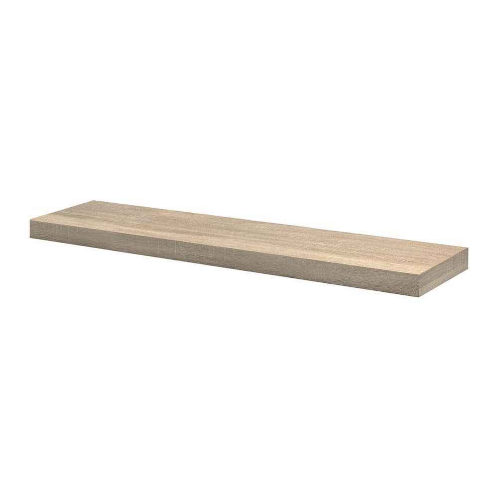 BIG BOY 45.3 in. x 9.8 in. x 2 in. Vintage Oak MDF Floating Decorative Wall