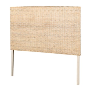 Lilak White Washed Rattan Queen Headboard