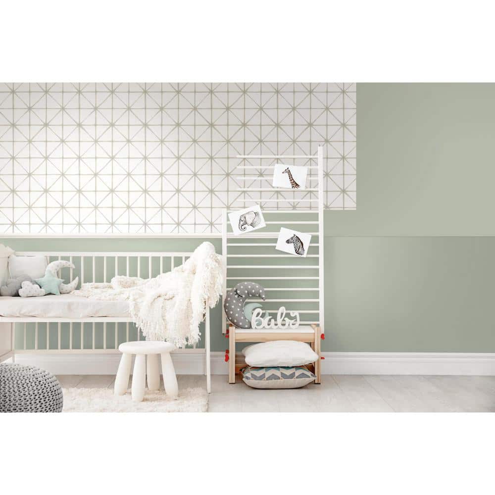 Neutral Geometric Pattern Peel and Stick Vinyl Wallpaper