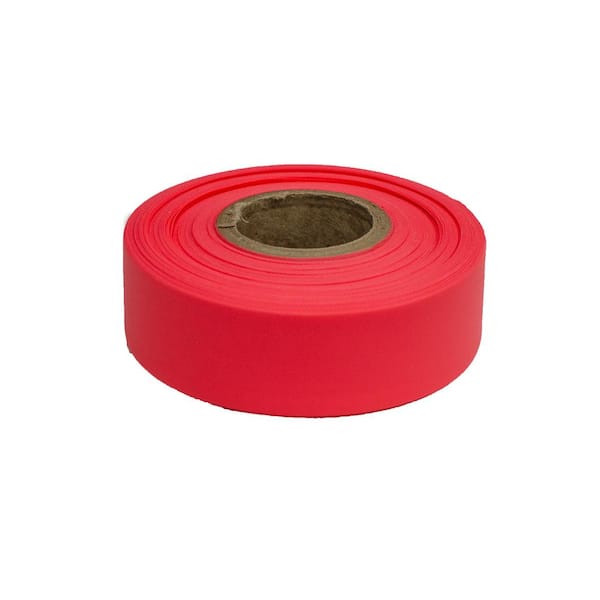 1-3/16 in. x 150 ft. Fluorescent Red Flagging Tape (12-Pack)