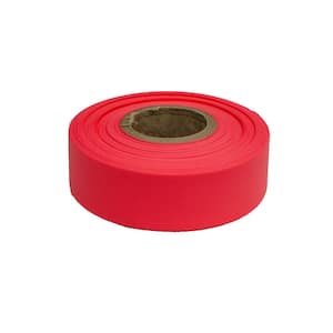 1-3/16 in. x 150 ft. Fluorescent Red Flagging Tape (12-Pack)