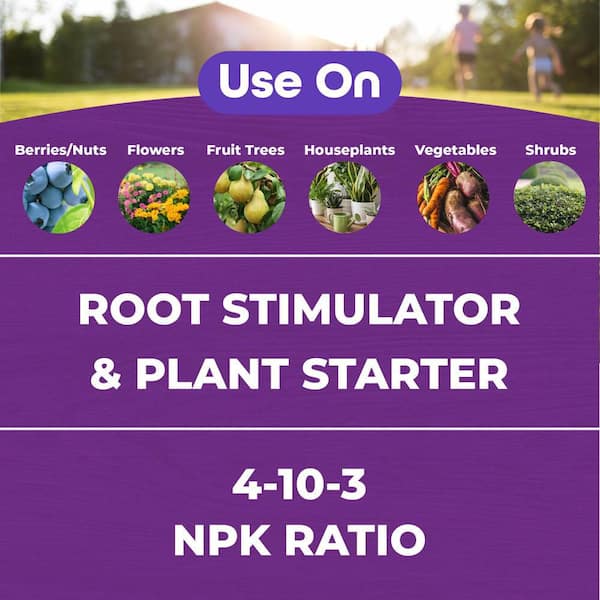 Garden Rich Root and Grow Root Stimulator and Plant Starter, 128 oz Concentrate 4-10-3 Fertilizer for Transplanting