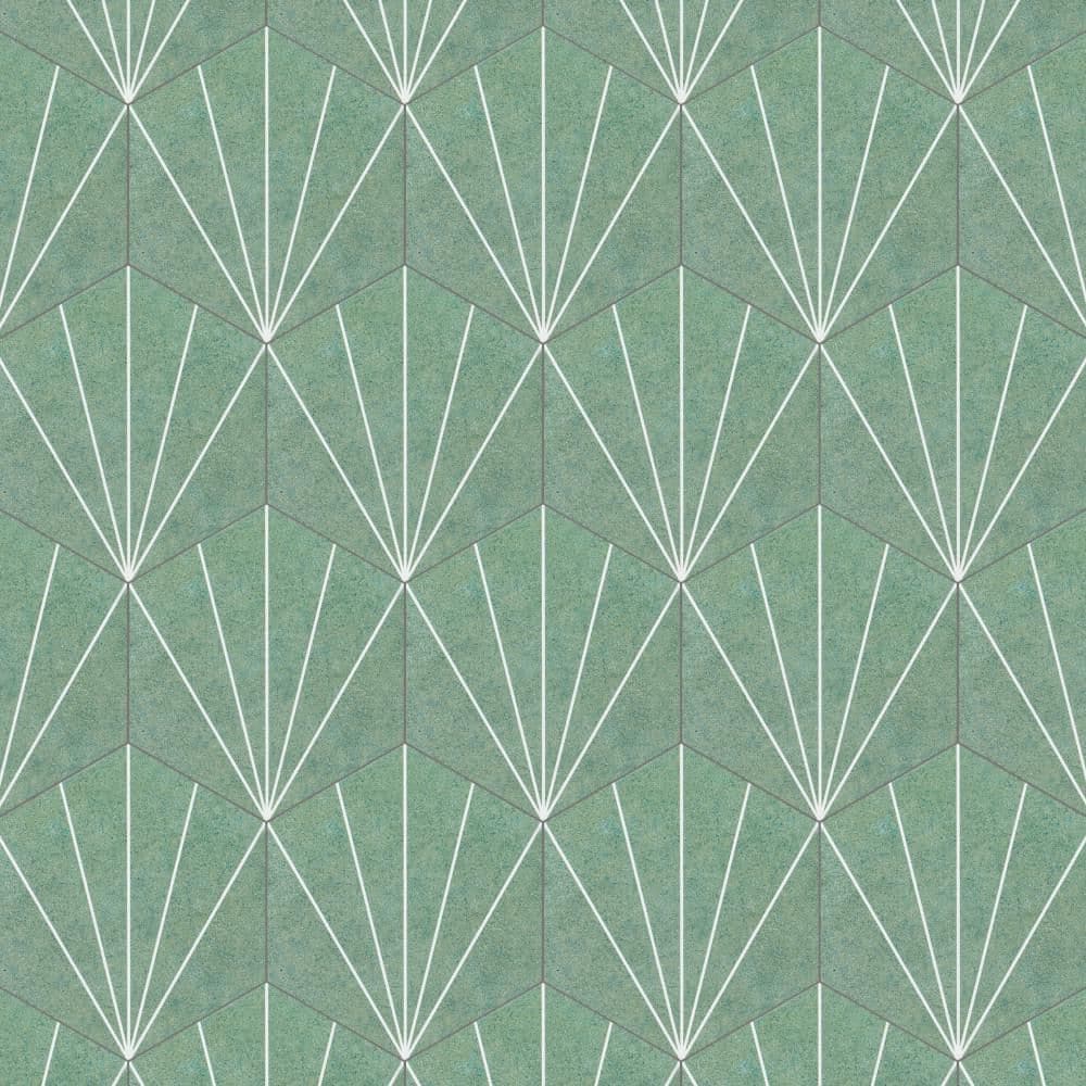 Aster Hex Verde 9 in. x 10 in. Porcelain Floor and Wall Tile (6.89 sq. ft./Case) price history on PriceWatchPro
