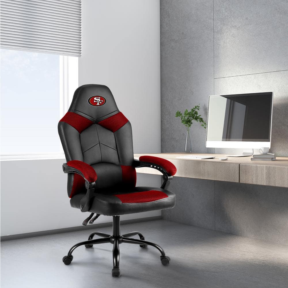 San Francisco 49ers Black and Red High-Back Mesh Office Chair