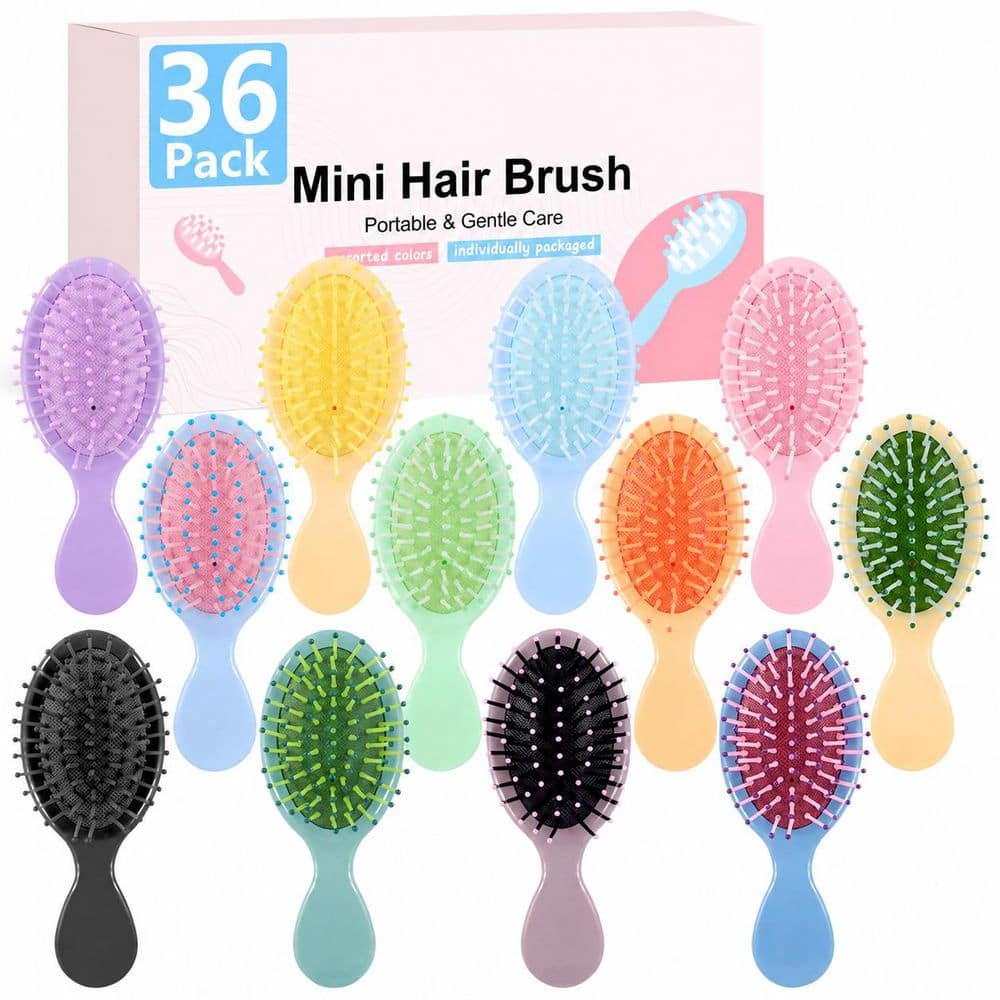 36 Pack Mini Detangling Hair Brushes 12 Vibrant Colors Compact Travel Hairbrushes for Kids Teens Adults price history on PriceWatchPro