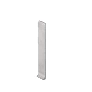 Designbase-SL-E Brushed Stainless Steel 6-3/8 in. x 1/2 in. Metal Right End Cap