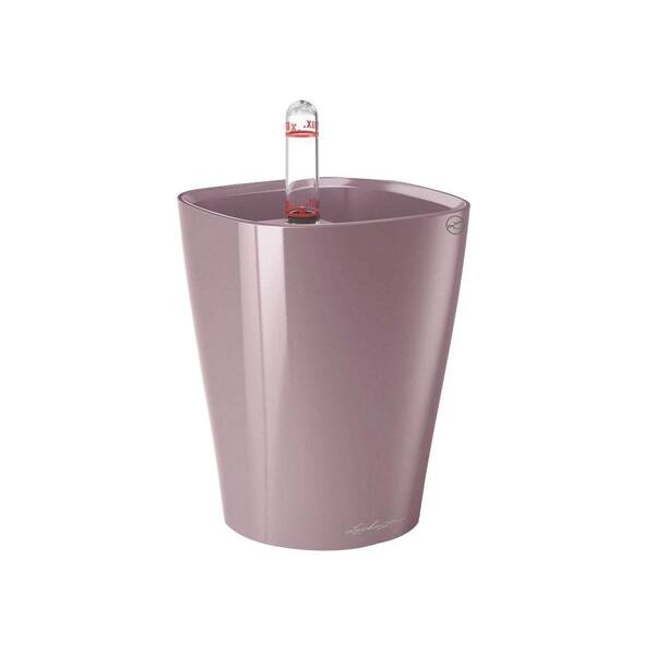 Lechuza Mini-Deltini Premium 4 in. Square Pastel Violet Table Top Self Watering Plastic Planter