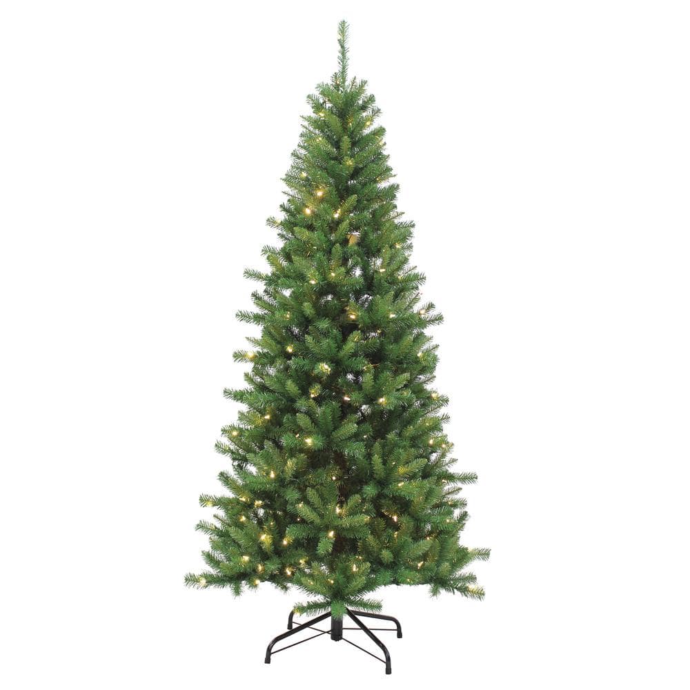 Sterling 7 ft. Indoor Pre-Lit LED Ozark Pine Artificial Christmas Tree ...