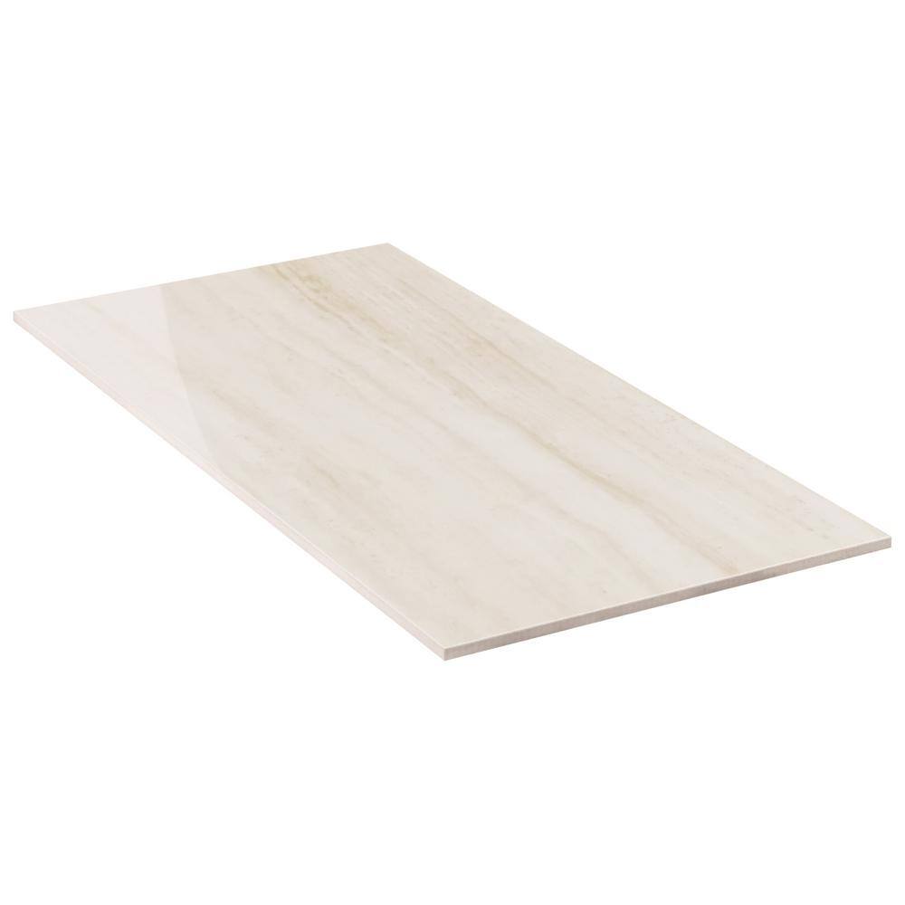 Roswell 12x24 Polished White Porcelain Tile
