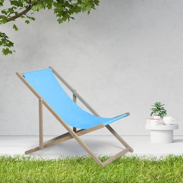 BTMWAY Solid Wood Sling Outdoor Beach Chair Folding Chair