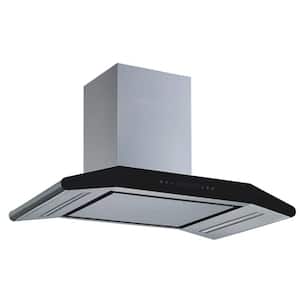 30 in. Convertible Wall Mount Range Hood in Stainless Steel with Silencer Panel and 5 Speed Touch Control