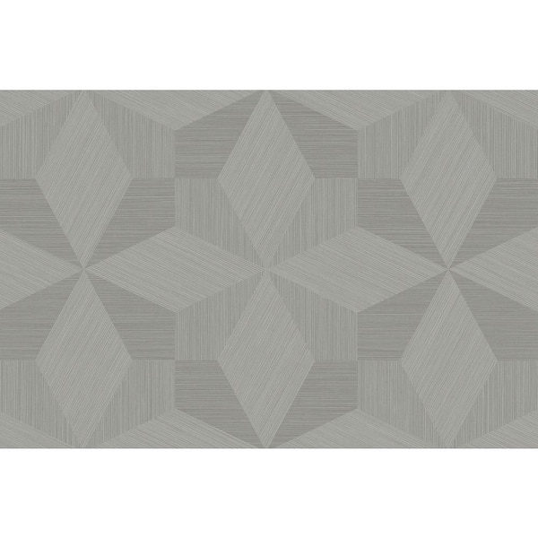 Seabrook Designs 60.75 sq. ft. Light Grey Turku Embossed Vinyl Unpasted Wallpaper Roll