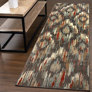 Solitaire Multicolor 2 ft. 7 in. x 8 ft. Modern Geometric Area Rug