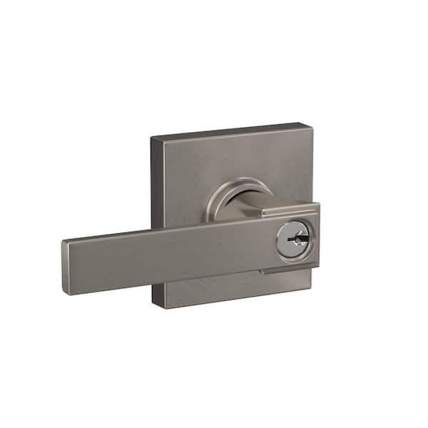 Schlage Custom Northbrook Satin Nickel Collins Trim Keyed Entry Door Lever