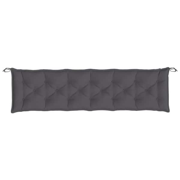 78.7 in. x 19.7 in. Gray Rectangular Outdoor Cushion for Bench