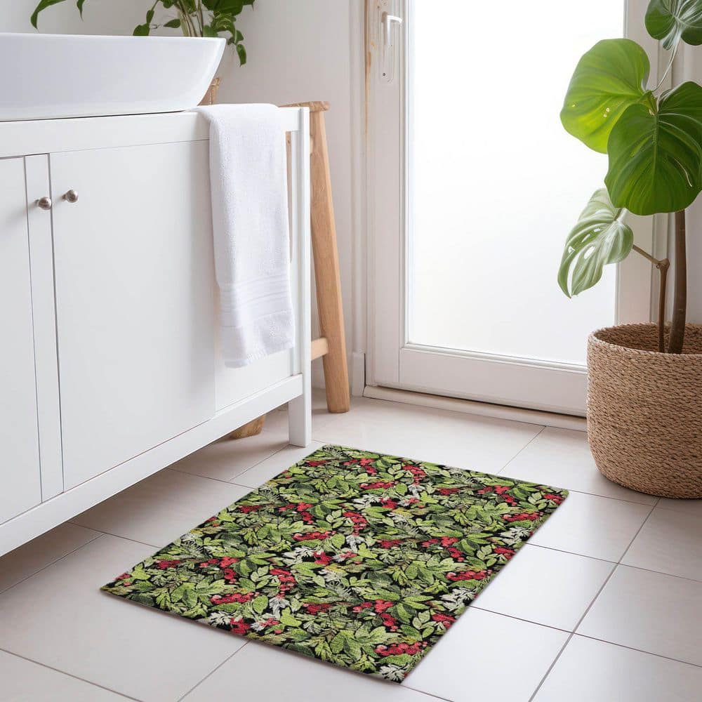 Chantille Machine Washable Indoor/Outdoor Abstract ACN1816 Black 2 ft. x 3 ft. Accent Rug price history on PriceWatchPro