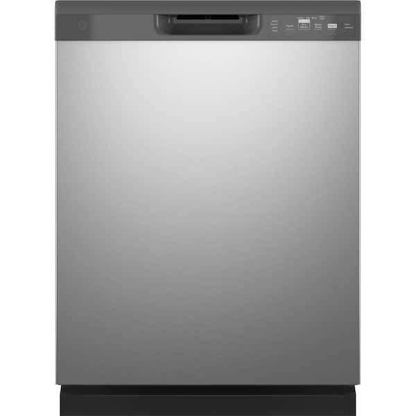 GE 24 in. Built-In Tall Tub Front Control Stainless Steel Dishwasher with Sanitize, Dry Boost, 55 dBA