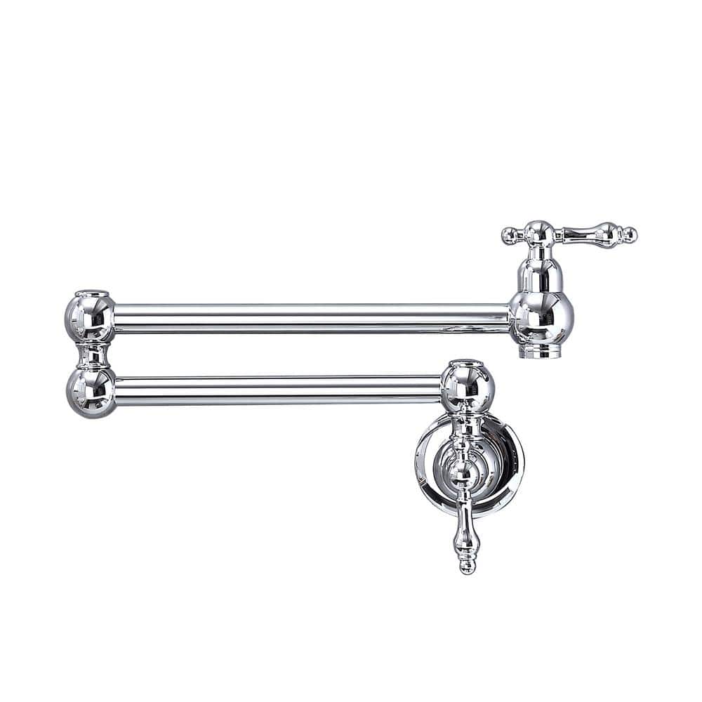 Fapully Commercial Wall Mount Pot Filler Faucet with Folding