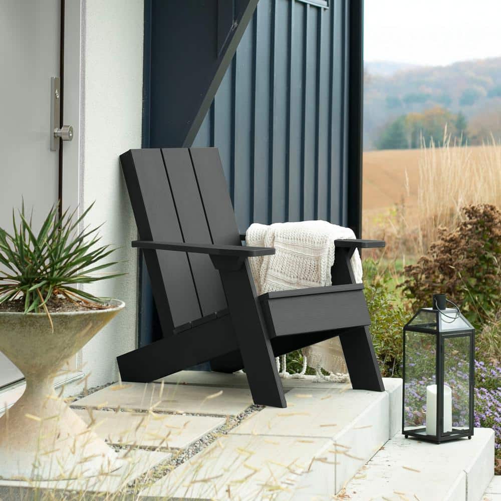 Italica Modern Recycled Plastic Black Adirondack Chair price history on PriceWatchPro