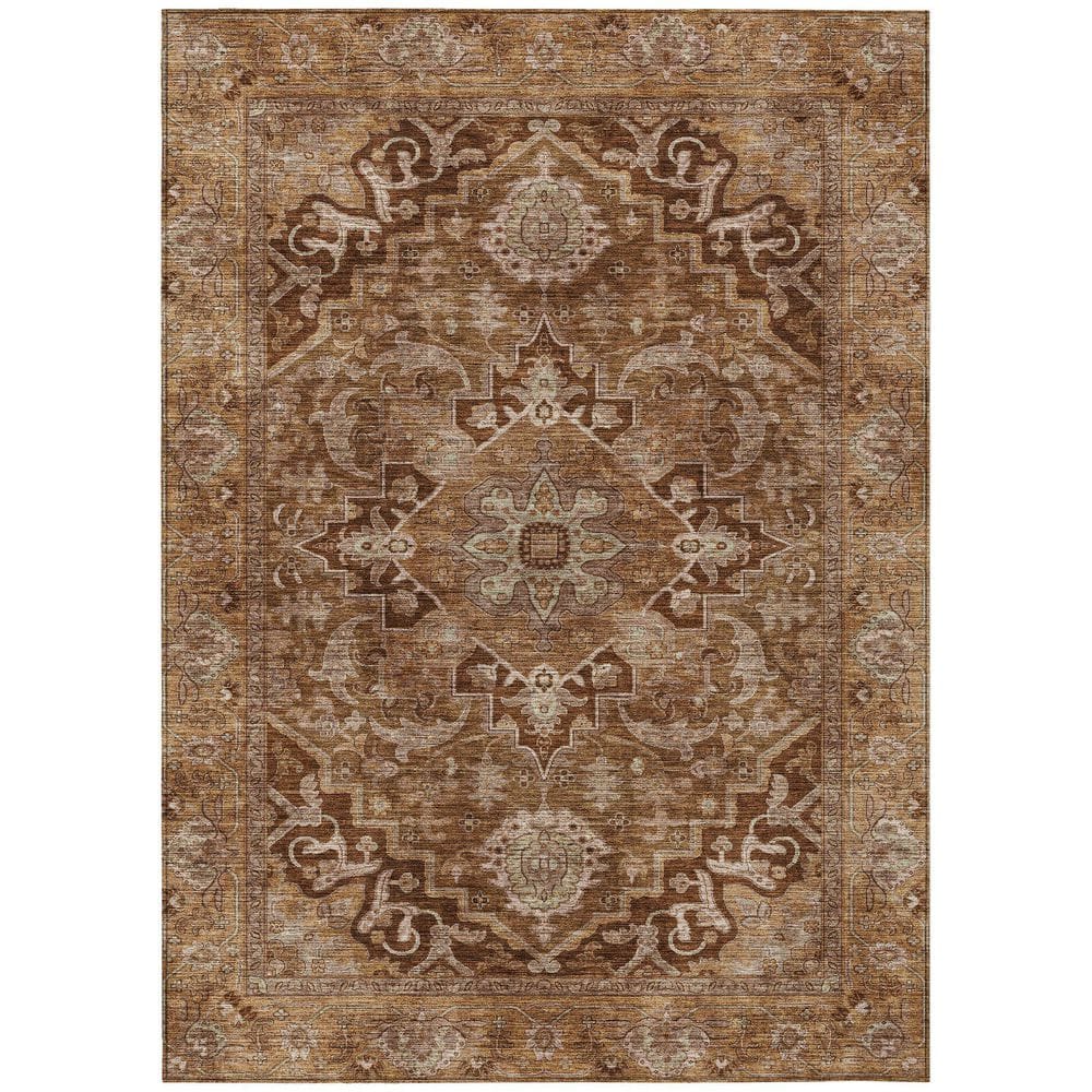 Chantille Machine Washable Indoor/Outdoor Abstract ACN2165 Terracotta 5 ft. x 7 ft. 6 in. Area Rug price history on PriceWatchPro
