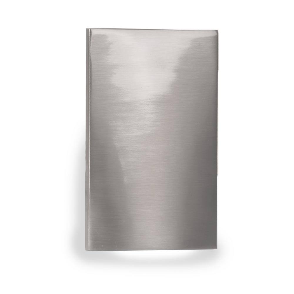 Brushed Nickel Energy-Efficient LED Step and Wall Light with Frosted Diffuser