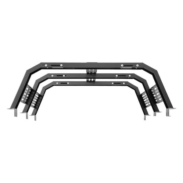 Overland Truck Bed Rack, 54.3-68.3in. Width, Adjustable Overland Bed Cargo Rack with Sidebar and 900lbs. Static Capacity