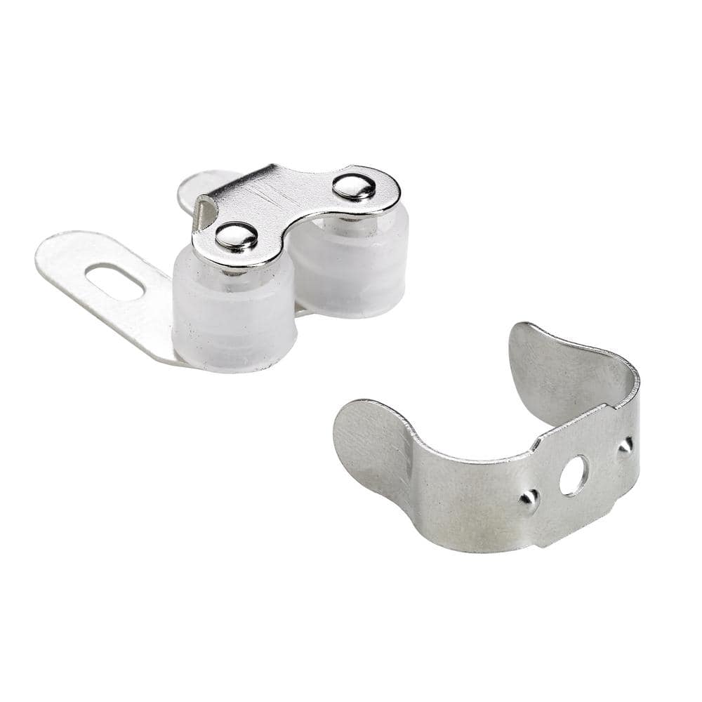 Double Roller Door Catch, Nickel Plated (25-Pack)
