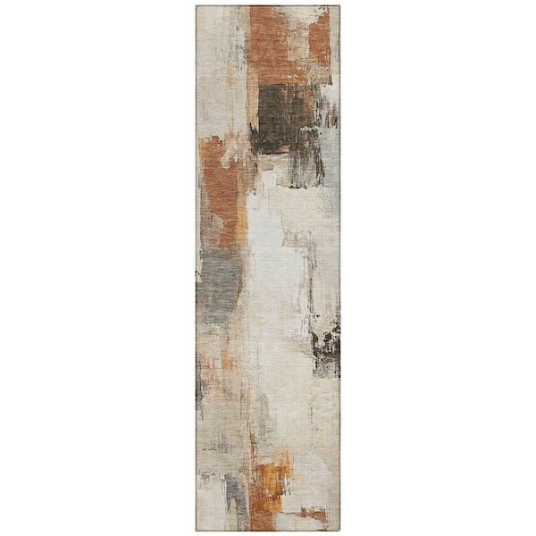 Chantille Machine Washable Indoor/Outdoor Abstract ACN1967 Ivory 2 ft. 3 in. x 7 ft. 6 in. Runner Rug